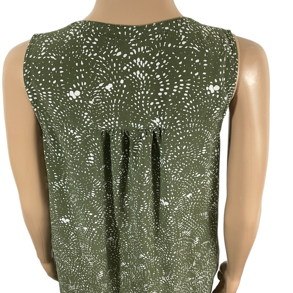 Gap Abstract Overall print sleeveless dress 100% rayon Pockets V-neck size Small - Picture 6 of 10